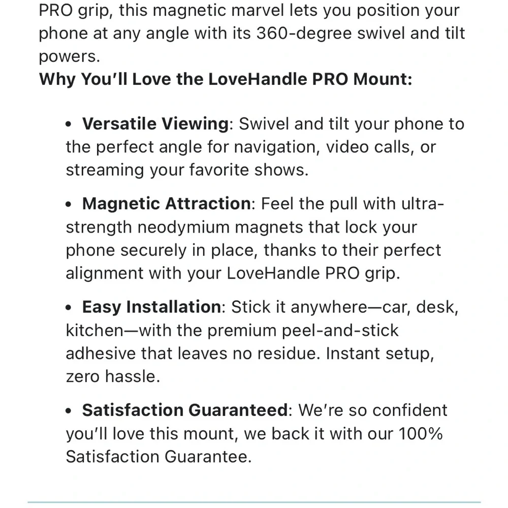 Pro Magnetic Phone Mount - Black